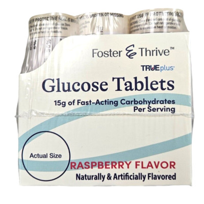 F&T Glucose Tablets RASPBERRY 10 Count Tube  ( 6 pack ) /
