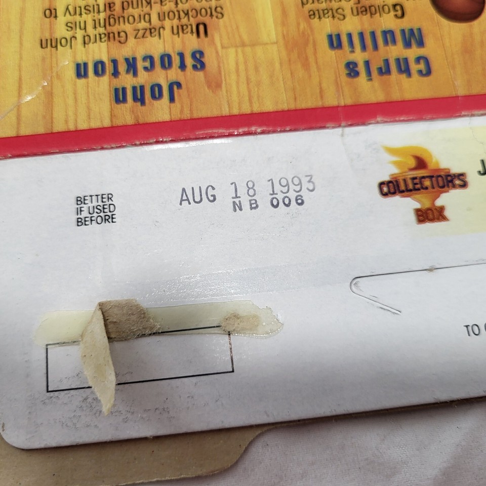 Kellogg's Corn Flakes Vintage 1992 Gold Dream Team Box Cornflakes