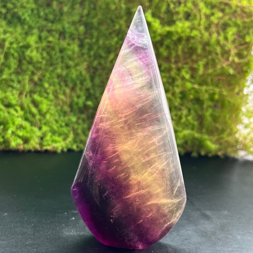172G Natural Rainbow Fluorite Obelisk Quartz Crystal Wand Tower Point Healing - 第 16/17 張圖片