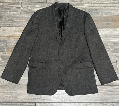 Kenneth Cole Awareness Slim Fit Sport Coat 44R Blazer Suit Jacket Dark Brown - Picture 2 of 18