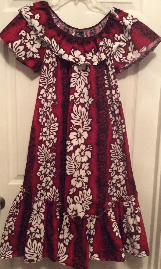 Royal Hawaiian Creation Dress Red Floral Royal Creati… Gem