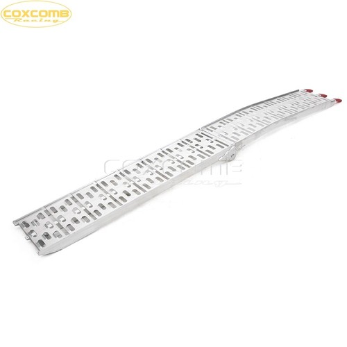 227mm Wide Track Folding Aluminium Motorcycle/Bike/ATV/Quad Loading Ramp Silver - Picture 5 of 8