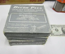 13.5 Pounds 3 Boxes Decor Plus Picture Frame Corner Nails 3/8" & 5/8 #618 & #620