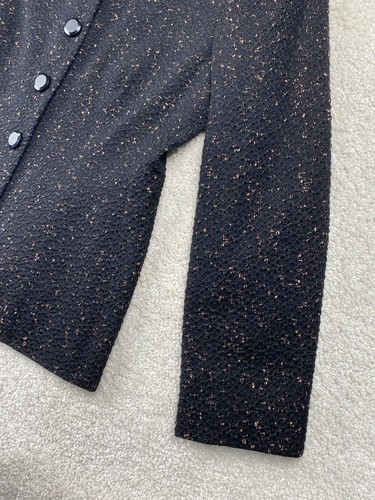 JAEGER Blazer Women’s 6 UK Made Tweed Black Wool Blend - Picture 5 of 13