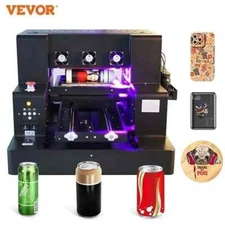 🔥VEVOR XP600 A3 UV Flatbed Automatic Label Printer Varnish Machine Quick P​rint