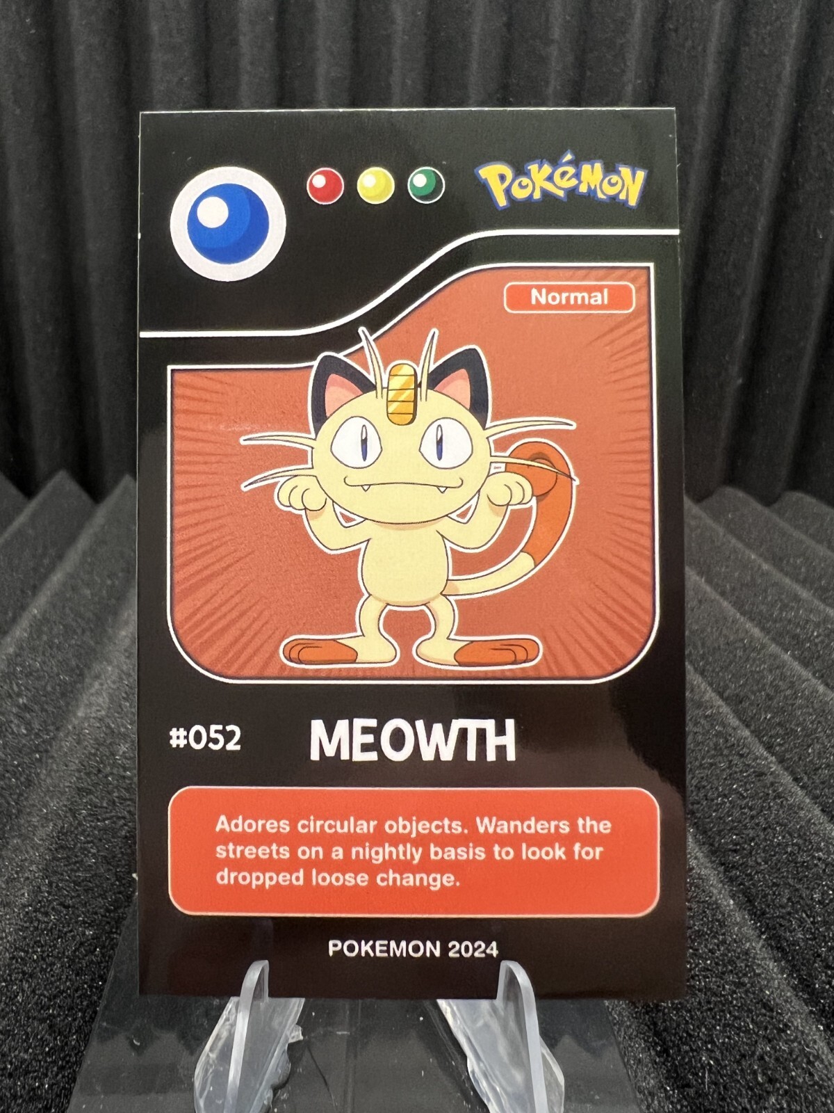 Meowth #52 - Pokedex Black Kanto 2024 - Pokemon Card NM
