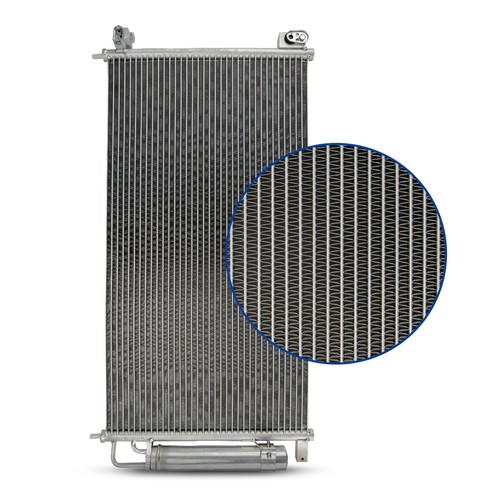 AC Condenser With Receiver Drier For 2003-2007 Honda Accord Coupe Aluminum - Picture 2 of 11