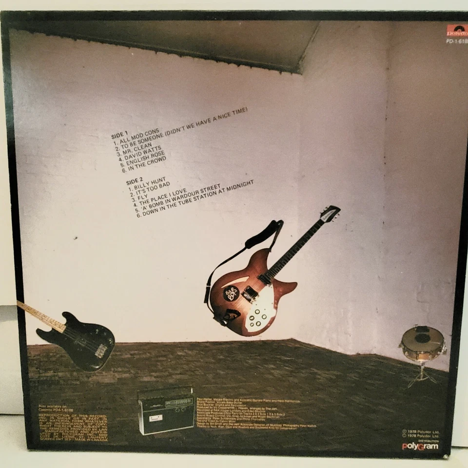 THE JAM All Mod Cons Canadian LP Vinyl VG+ 1978 Polydor Paul Weller PD16188 - Image 3 of 3