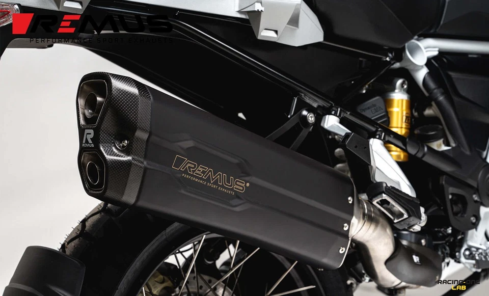 TERMINALE DI SCARICO REMUS 8 2.0 INOX NERO BMW R 1250 GS / GS ADV 19-24 EURO5 - Immagine 2 di 2