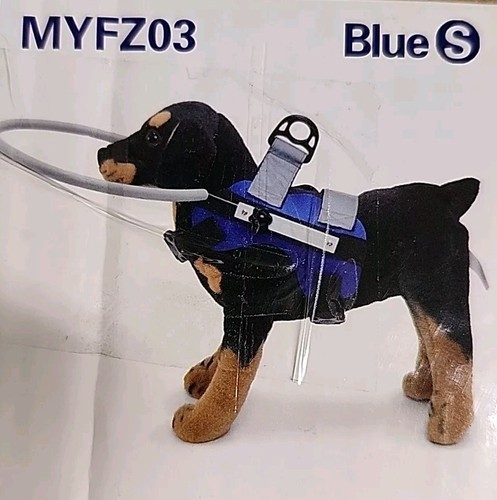 Red & Blue Blind Dog Harness Guiding Device Halo Anti-Collision Ring Protect S - Picture 4 of 18