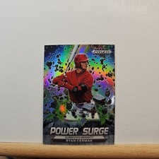 2022 Prizm Draft Picks Baseball Ryan Cermak Power Surge SILVER Prizm # PS-RY