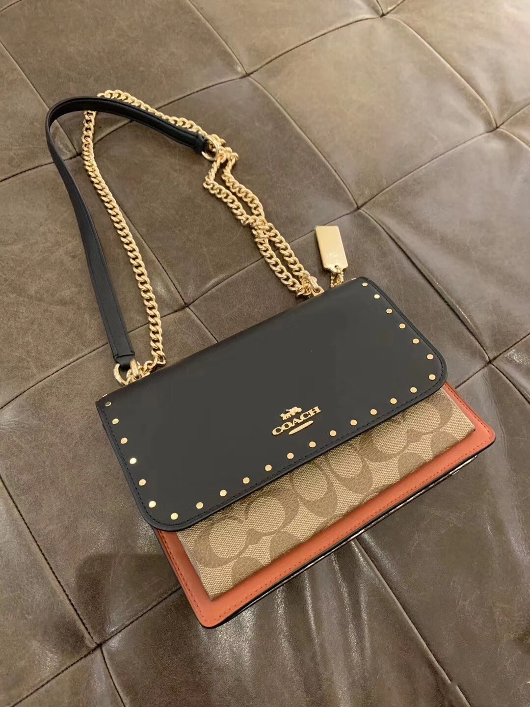 Brand New COACH Klare Crossbody In Signature Canvas With Rivets #90400 MSRP $450 image 3