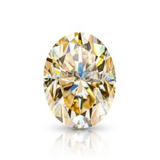0.5 5ct VVS1 Champagne Color Oval Excellent Cut Moissanite Loose Gemstones GRA