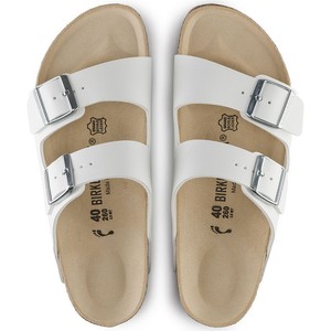 white leather birkenstocks arizona