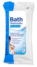 Equate Premium Heavyweight Bath Cleansing Washcloths, 8 Count