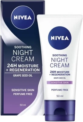 NIVEA Sensitive Night Cream 50ML Face Cream for Sensitive Skin UK