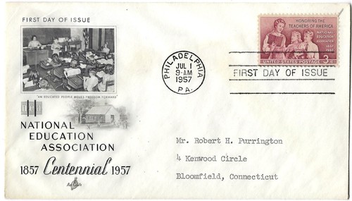 4 '57 FDCs Int. Naval Review Jamestown Festival, 100th Anniv Nat. Edu Assoc. - Picture 4 of 4