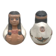 Chile Folk Art Terra Cotta Clay Pottery Mother Child Baby Figurine South America