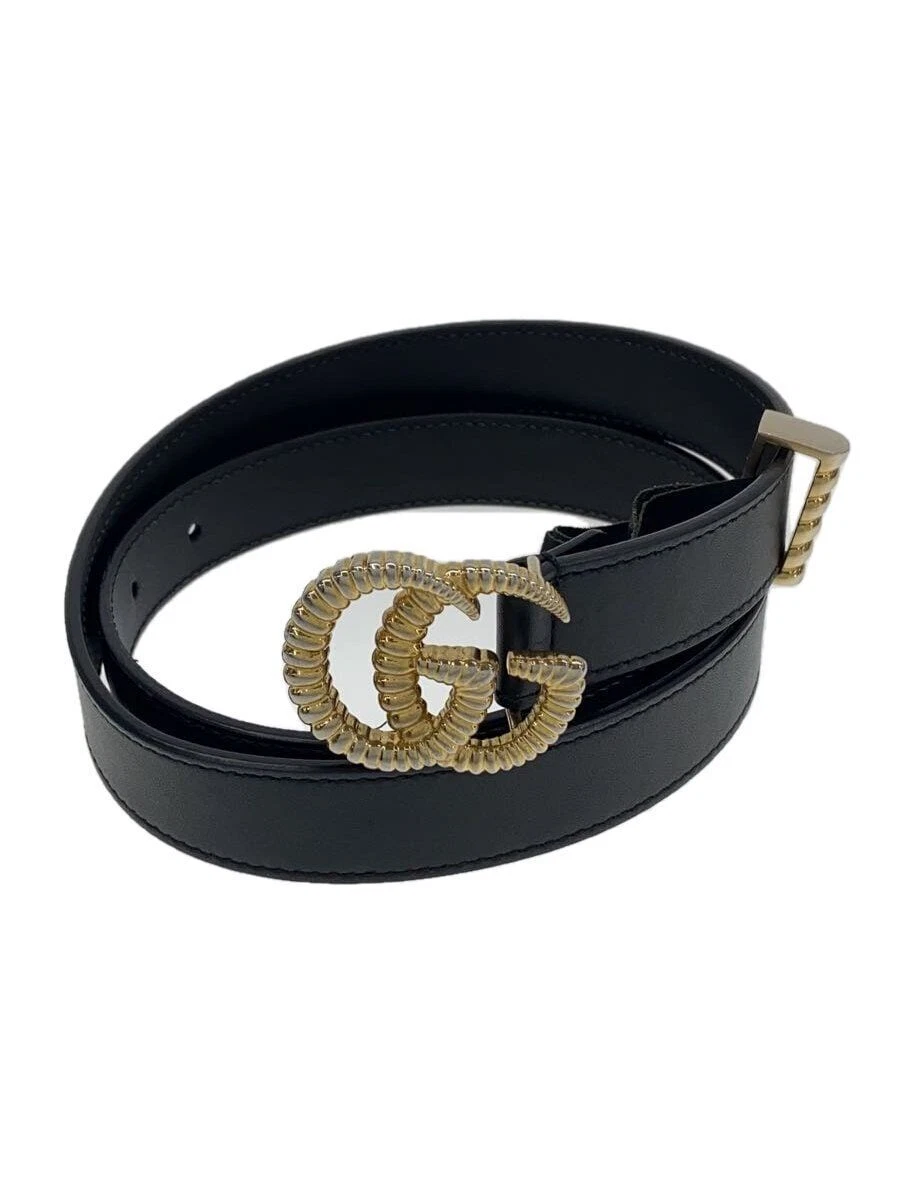 Ceinture GUCCI cuir noir femme 524103 occasion
