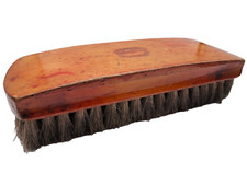 Vintage 100 Sterilized Horsehair Wooden Shoe Shine Brush 7" Rustic Decor