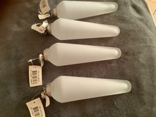 4 große massive  Glas Tropfen  Zapfen ca 19 cm Landhausstil Weihnachts Deko