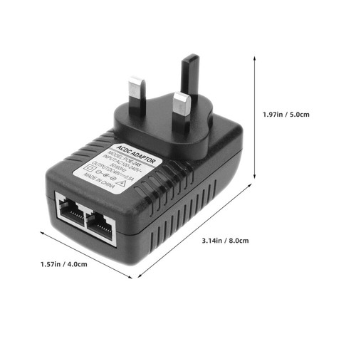 DC 48V 0.5A POE Injector Power Supply Over Ethernet Adapter with UK Plug for - 第 4/12 張圖片