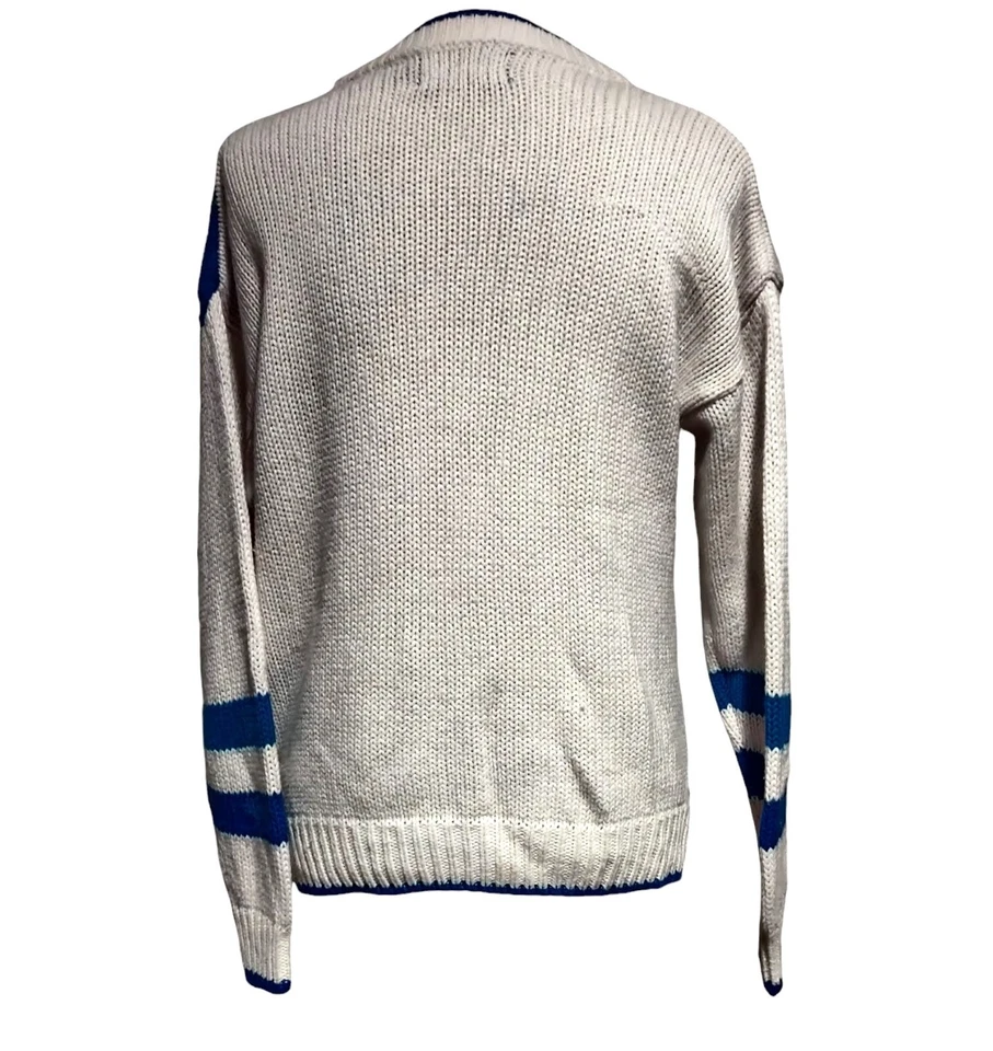 Cárdigan vintage George Palomares moda mujer talla S parches blancos 4 botones Foto 4 de 4