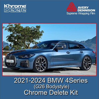 Chrome Delete Vinyl Overlay for the 2021-2024 BMW 4 Series Gran