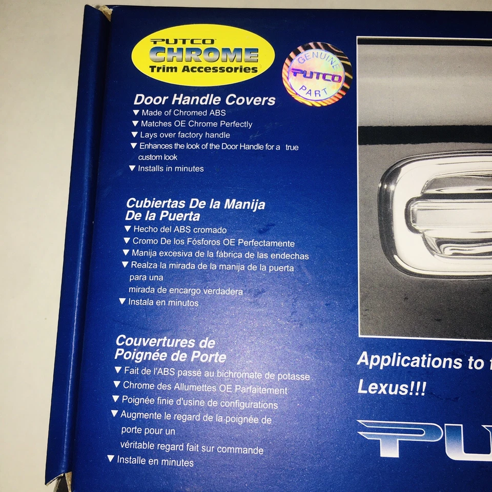 Cubiertas de manija cromadas de 4 puertas Putco Cadillac Escalade esv ext gmc yukon 400033 Foto 4 de 4