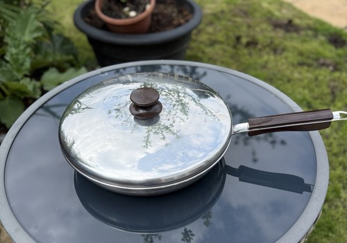 Vintage Lagostina Thermoplan 12in Frying Pan With Lid Made in Italy