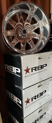 RBP Forged MonoBlock 24x14 Polished Wheels 6x135 09-2026 Ford F150 -76 mm Offset