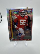 2025 Topps Chrome Football Omarr Norman-Lott Rookie Autograph Teal Chiefs /499