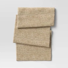 90" x 20" Ramie Table Runner Natural - Threshold: Traditional Solid Brown