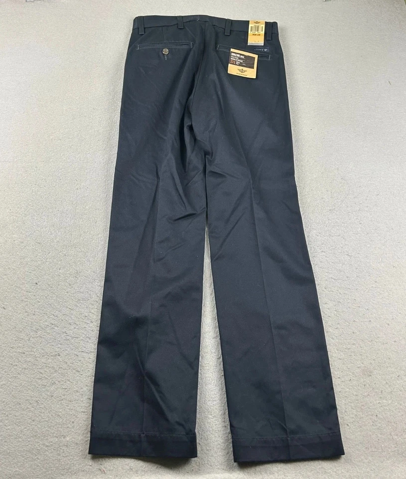 Dockers D1 Pants Mens 29X32 Blue Cotton Flat Front Slim Fit Straight Leg NWT - Image 3 of 4
