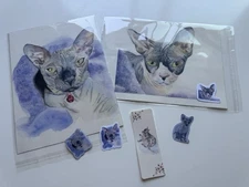 Custom Pet Portrait from Photo 2.5x3" Realistic Watercolor Personalised Painting