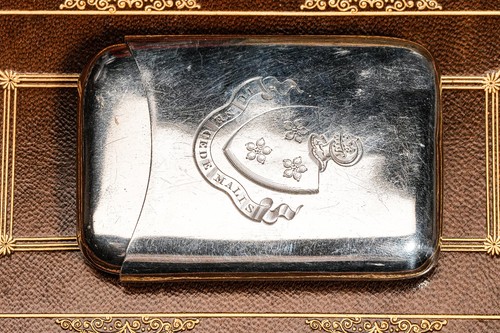 Stunning Antique Victorian Sterling Silver Cigarette Case Armorial Herladic - Picture 11 of 18
