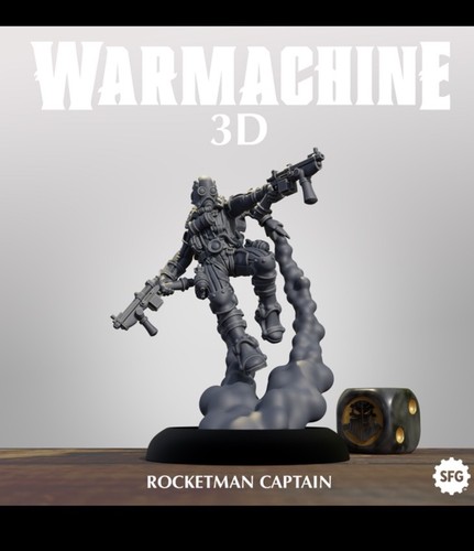 Warmachine Crucible Guard Rocket man Captain