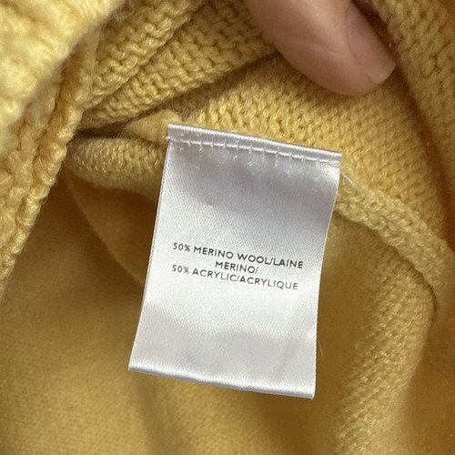 Shrimps Yellow Pom Pom Bubble jumper 50% Merino Sweater XL 40" Chest Thick lux - Picture 5 of 8