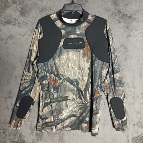 Legendary Shirt Adult XLT Whitetails Mossy Oak Camo Padded Sleeve Deer Gear Men - Picture 2 of 17