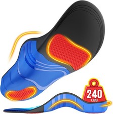 240 lbs Heavy Duty High Arch Support Orthotic Insoles for Plantar Fasciitis Pain