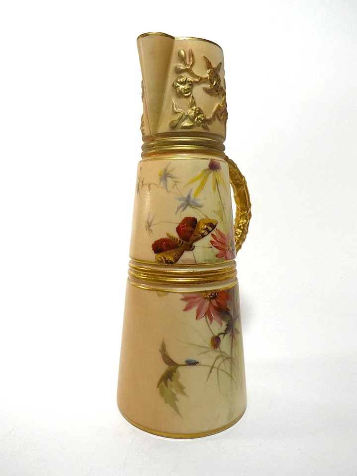 ANTIQUE ROYAL WORCESTER JUG SHAPE NO 1047 DATED 1905 IN BLUSH REF 497/3 - Image 2 of 4