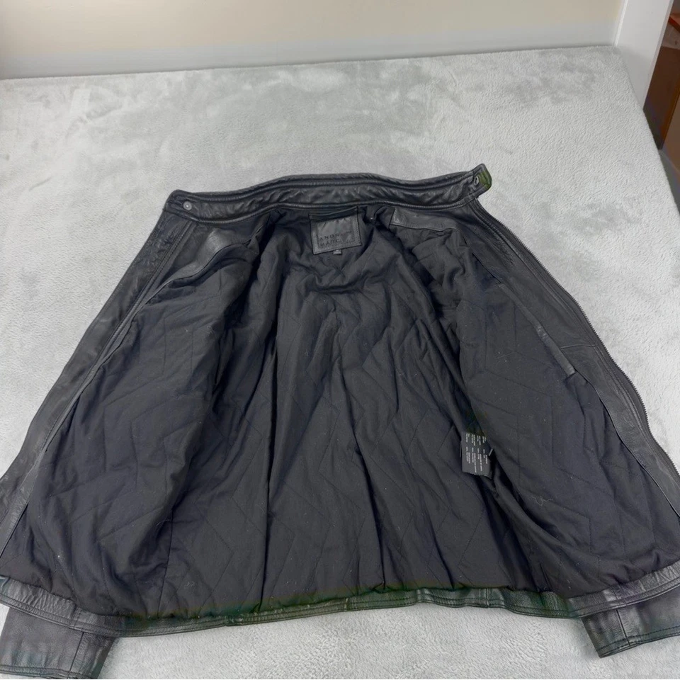 Andrew Marc Men's Size Medium 100% Black Soft Leather Jacket Full Zip AM8A1353 - Image 4 of 4