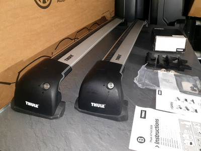 GENUINE THULE ROOF BARS RACK WINGBAR EDGE BMW 1 SERIES 3/5DOOR HATCHBACK 2004-19