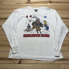 Vintage 90s Burleson Elks Football 1992 Championship Graphic Humor Shirt Size XL