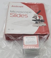 AmScope Microscope Slides BS-72P & Cover Glass