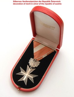 Orden Silbernes Verdienstzeichen Republik Österreich Etui merit order medal box