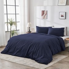 DOZ 100 GOTS Certified Organic Cotton Duvet Cover Set, Crisp Percale Weave, ...