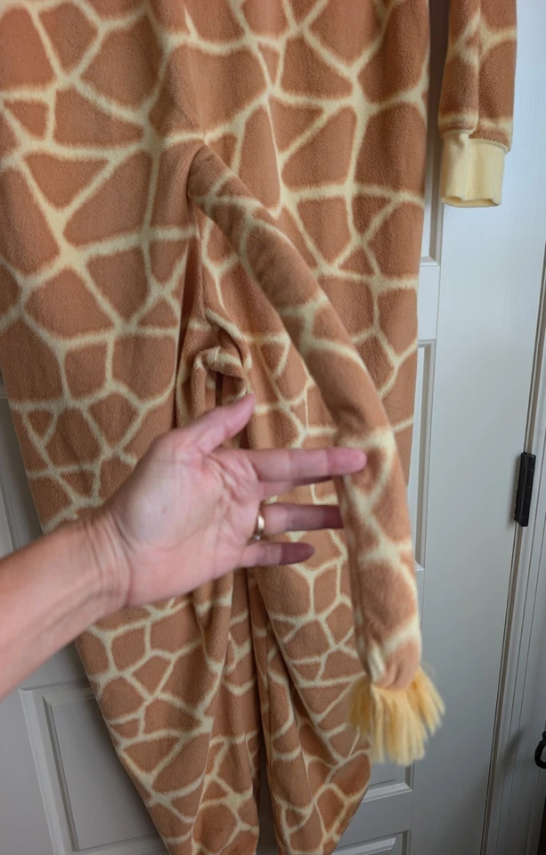 Xhilaration GIRAFFE 抓绒睡衣万圣节服装头饰成人尺寸 S  — 第 4/4 张图片