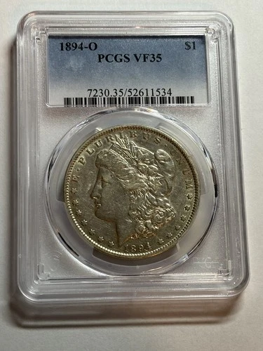 1894-O Morgan Silver Dollar PCGS VF35 Tougher Date New Orleans Mint
