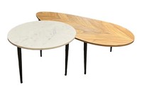 Couchtisch Marmor Holz Design Tisch Modern Wohnzimmer Jetzt Kaufen
